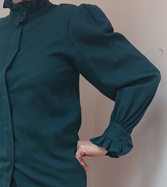 Vintage Hardy Amies blouse,1970's Edwardian style