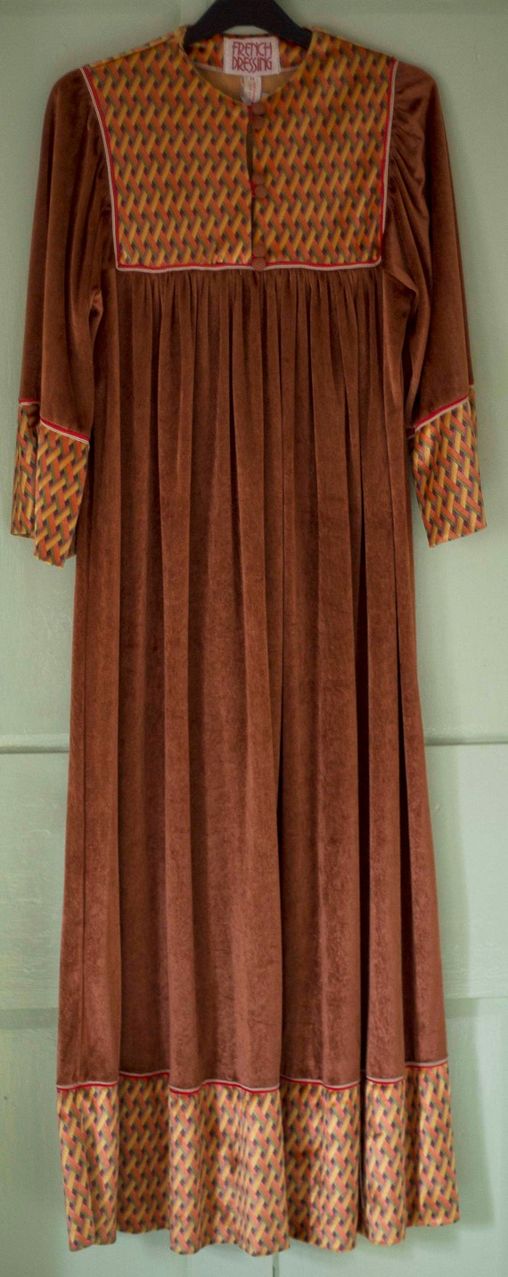 vintage velvet dress,1970's,by 'french dressing'