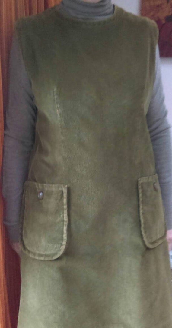 Vintage Corduroy pinafore dress.
