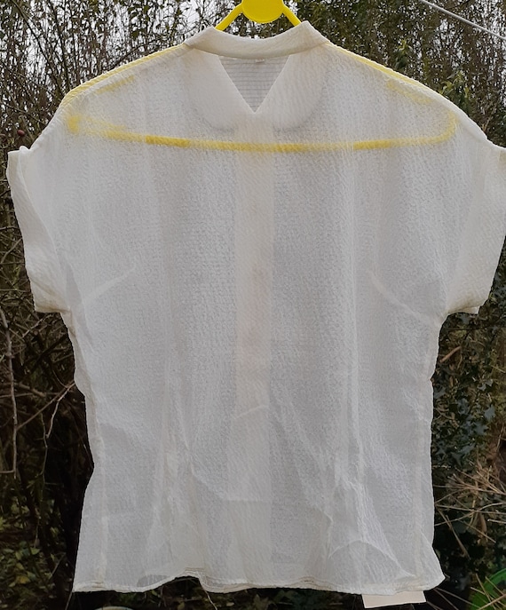 Nylon Sheer Garment Washed Blouse