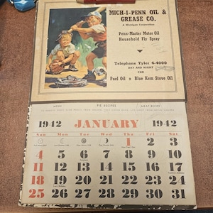 1942 Calendar - Etsy