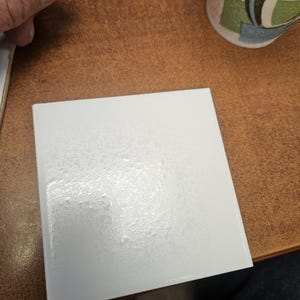 10 pc lot 4 1/4" x 4 1/4" Interceramic Crystal  Glossy white tile .