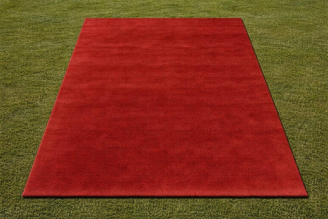 Red Rustic Long Rug Hand Tufted Solid Red Wool Rug | Modern Minimalist Area Rug, Living ...