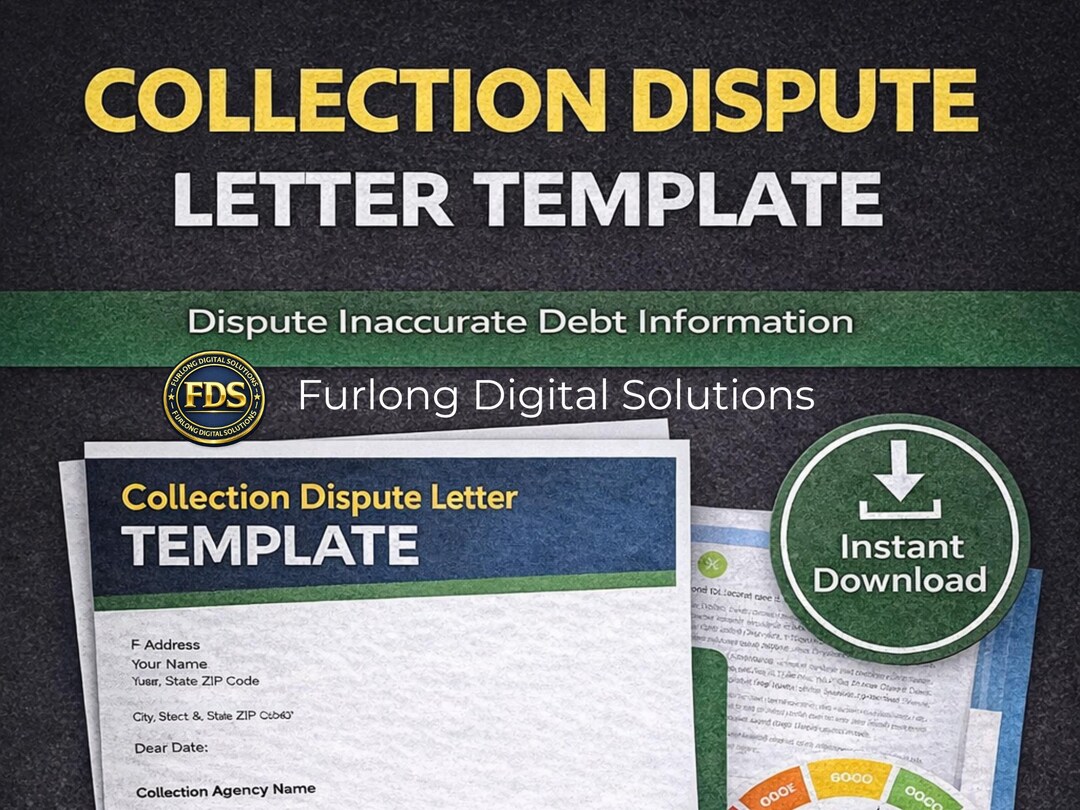 Example Collection Dispute Letter Collection Dispute Letter Template | Remove Collections | Credit Repair ...