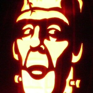 Herman Munster Character Hand-carved on a Foam Pumpkin for Halloween ...