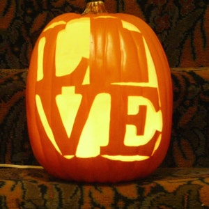 Love your state with a hand-carved foam pumpkin that will last for years
