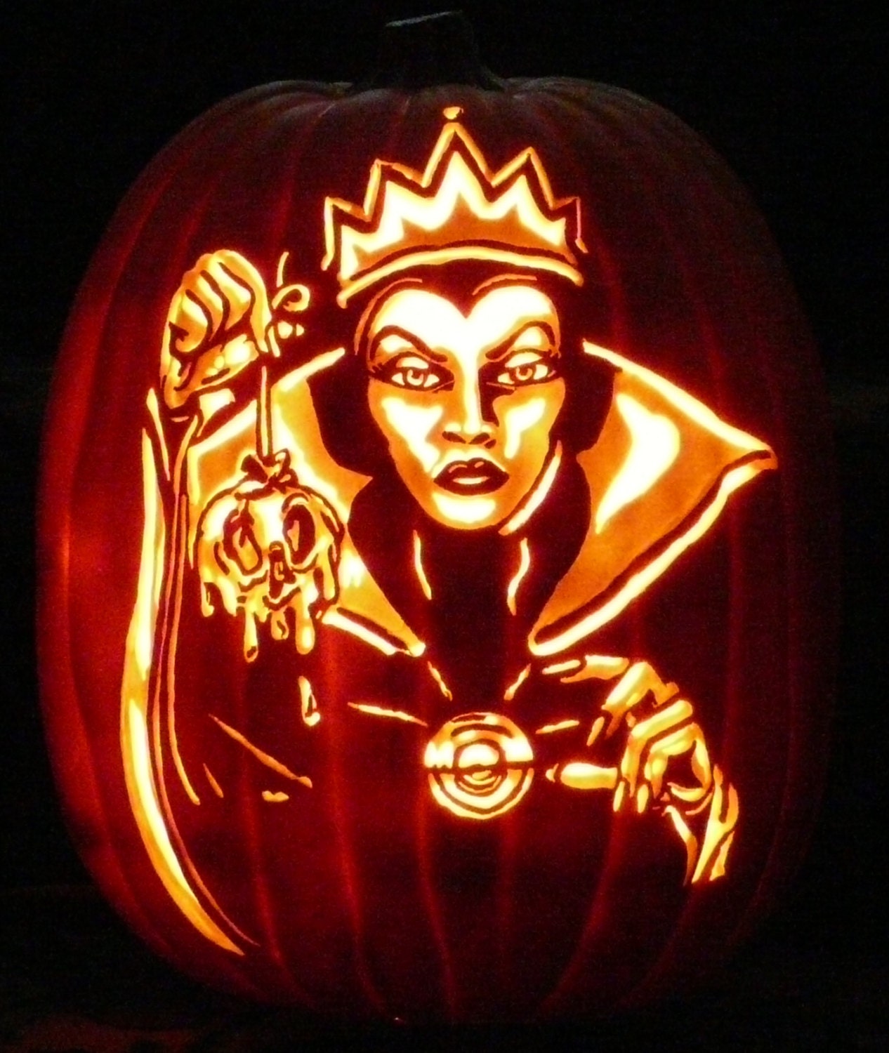 Evil Queen Pumpkin Stencil evil-queen-pumpkin-stencil