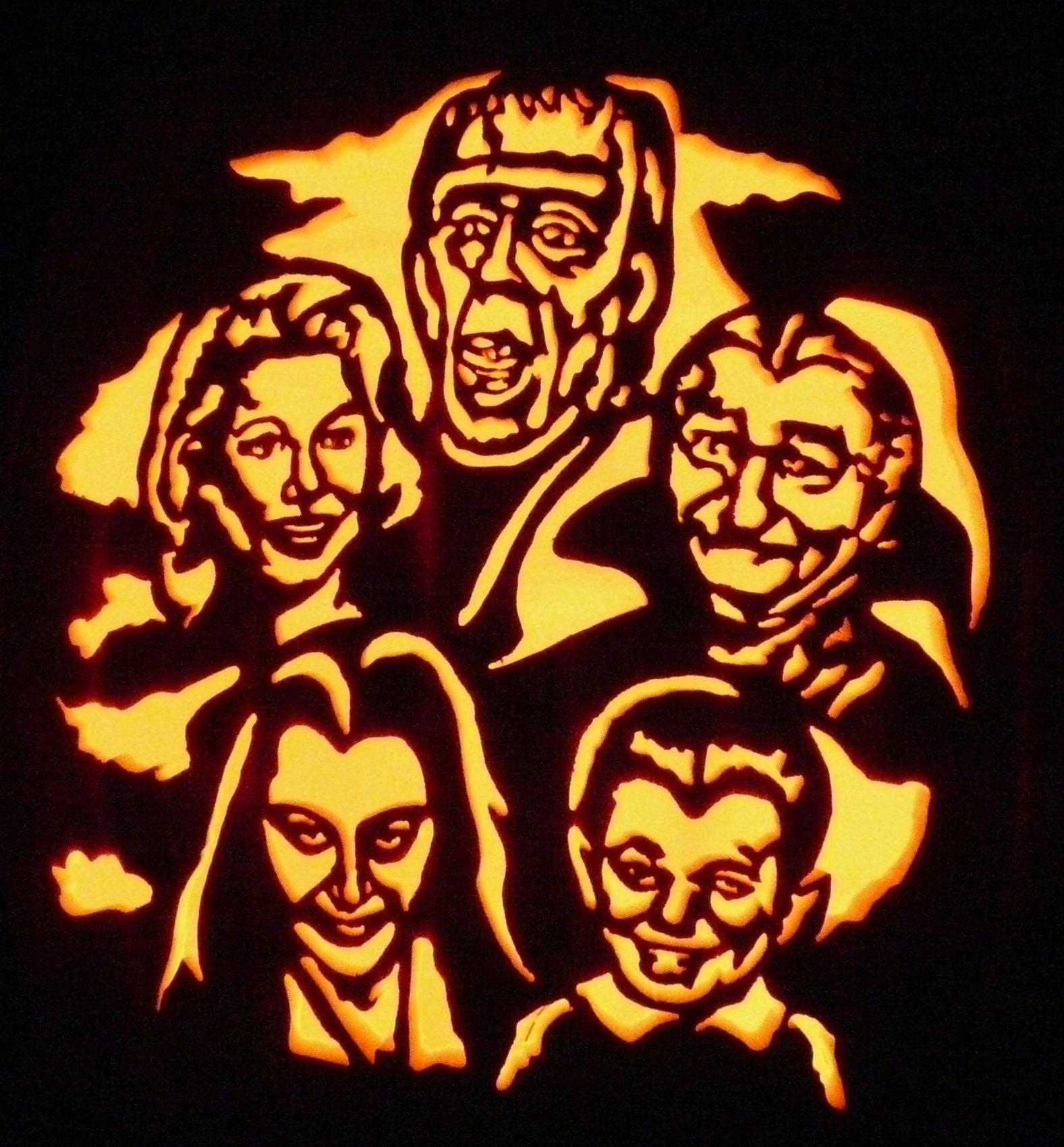 The Munsters Characters Hand-carved on a Foam Pumpkin for - Etsy