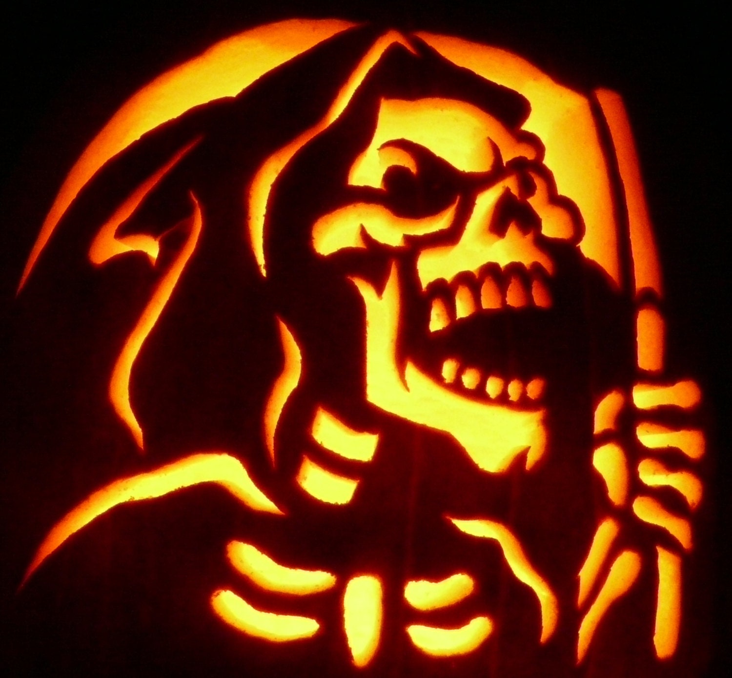 Grim Reaper Pumpkin Stencil