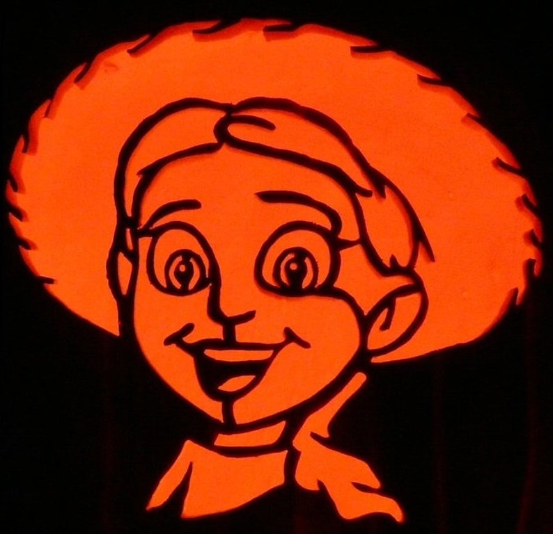 Hand carved Jessie From Toy Story On A Foam Pumpkin Etsy hand-carved-jessie-from-toy-story-on-a-foam-pumpkin-etsy