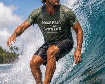 Make Peace With Life T-Shirt | Positive Message, Logo Tee