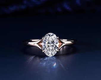 Oval Lab Grown Diamond Engagement Ring