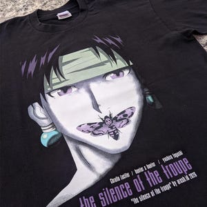 Limited Hunter x Hunter Shirt, Chrollo Lucilfer x Silence of the lambs thriller Movie Graphic Tee Premium Archival Phantom Troupe Tshirt,