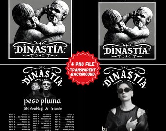 Peso Pluma Dinastia Tour PNG, Tito Double P T-Shirt Design PNG-Datei (Digitaler Download)