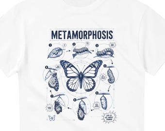 Metamorphosis Butterfly T-Shirt, Caterpillar to Butterfly Science Tee, Biology Teacher Gift