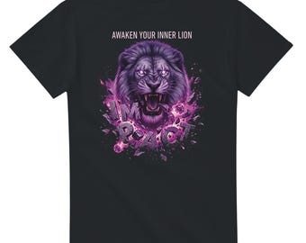 Purple Lion Graphic T-Shirt