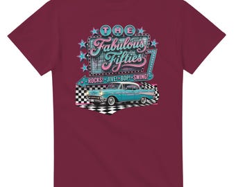 1950s Diner Classic Car T-Shirt – Retro Chevrolet Rockabilly Tee