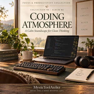 Coding Atmosphere MP3 | Programming Ambient Music, Deep Work Audio, Focus Soundscape, Clean Thinking Developer Background Digital Download