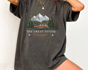 Indie Folk Mountain Png, Vintage Great Divide Vermont Mountain Forest Car Png, Road Trip Outfit, Music Lover Gift Digital Download