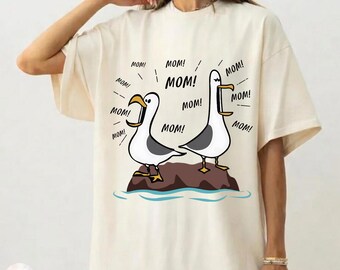 Seagull Mom Mom Mom PNG - Funny Mother's Day Gift For Mom, Mother's Day Gift For Mom Grandma, Birthday Gift Digital Download