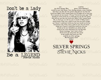 Don't Be A Lady Be A Legend Png, Limited Stevie Nicks Retro Png, Music Concert Png, Be A Legend Yk2 Png