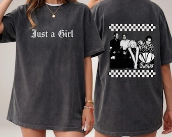 Just A Girl Vintage Band PNG , 90s Rock Graphic Png, Retro Music Aesthetic  Grunge Style Digital Download