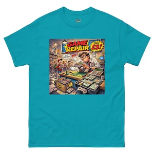 T-shirt de réparation de jeux informatiques rétro de l'an 2000, t-shirt de jeu nostalgie des années 90, chemise en coton unisexe