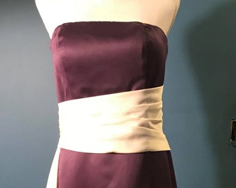 Strapless Plum Purple Prom Dress ~ Bridal Dress ~  Formal ~ by Forever Yours