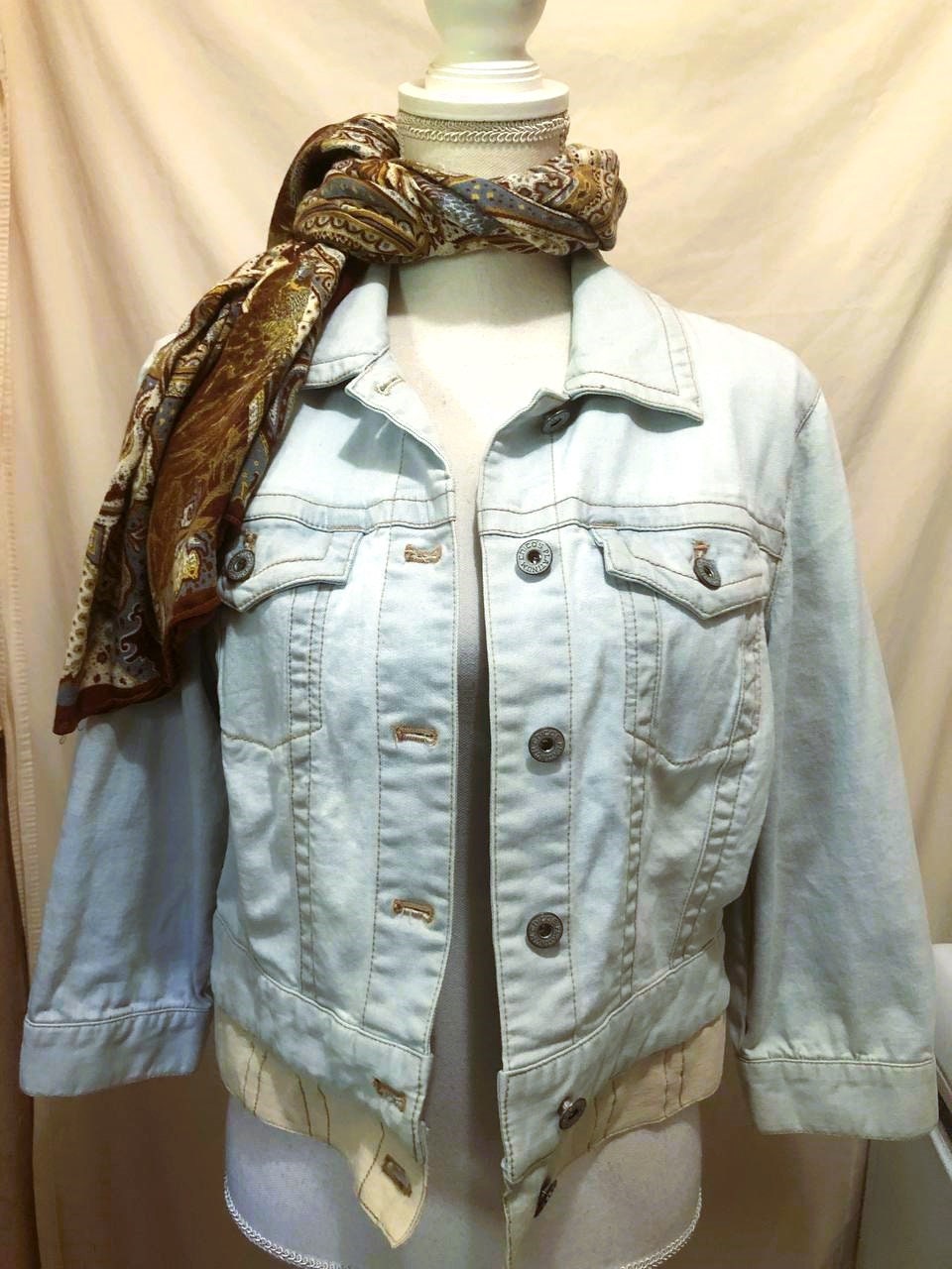 Chico's white cheap jean jacket