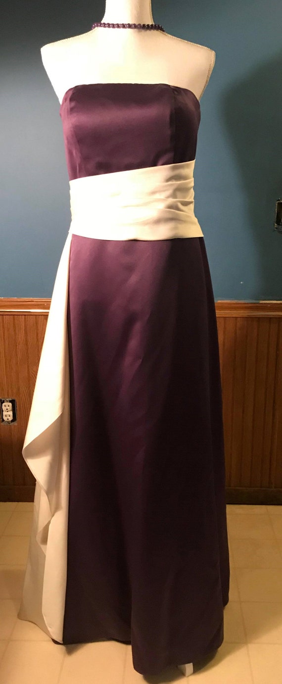 Strapless Plum Purple Prom Dress ~ Bridal Dress ~ 