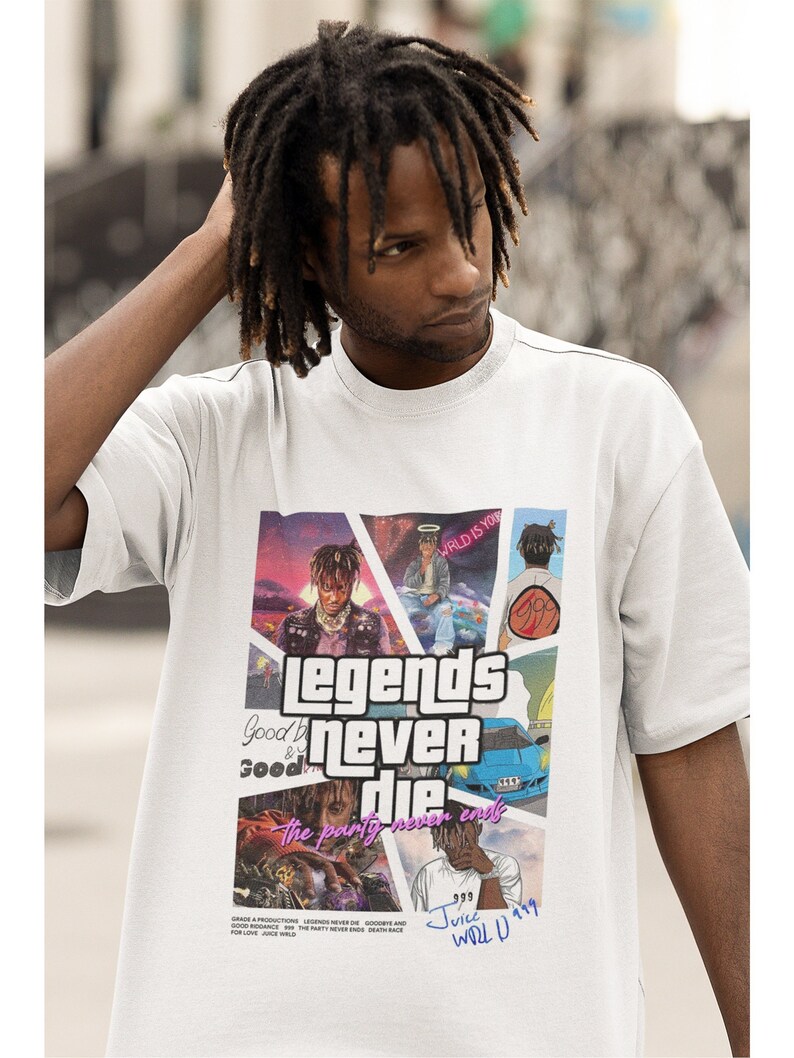 Rare Design Legends Never Die shirt, JuicyTheKidd Shirt, 999 rap shirt, hoodies, Vintage hip hop tee. 
