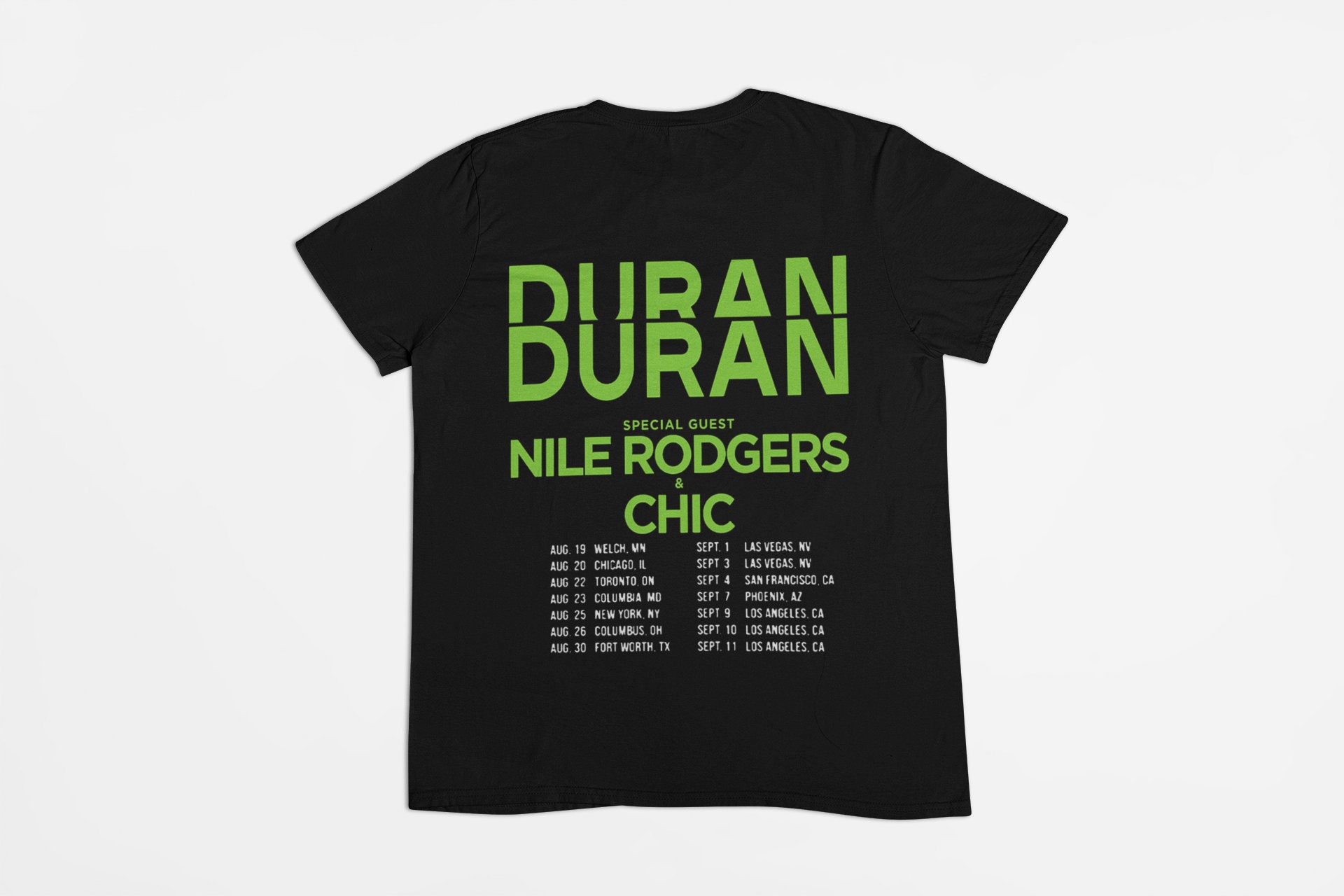 Duran Duran 2022 Double sided tshirt