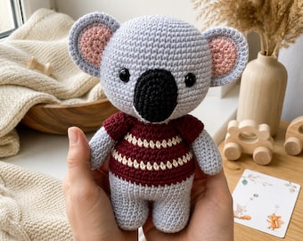 Koala Crochet Pattern PDF | Amigurumi Koala Toy Pattern | Crochet Plush Animal Pattern | Cute Koala Amigurumi Toy | Crochet Toy Pattern