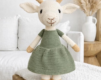 Goat Crochet Pattern PDF | Farm Animal Amigurumi Toy Pattern | Crochet Goat Plush Toy Pattern | Amigurumi Goat Toy Crochet Pattern