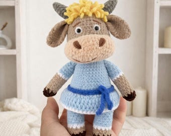 Cow Crochet Pattern PDF | Cow Amigurumi Toy Pattern | Cow Crochet Plush Toy | Farm Animal Cow Amigurumi Pattern | Cow Plush Crochet Pattern