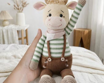 Cow Crochet Pattern PDF | Cow Amigurumi Toy Pattern | Crochet Cow Plush Pattern | Amigurumi Cow Crochet Doll Pattern Cute Farm Animal
