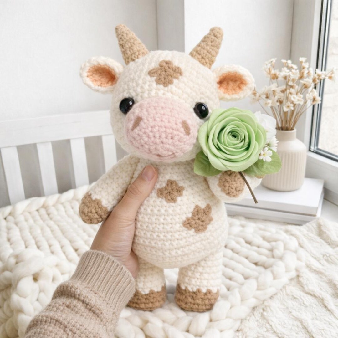 Cow Crochet Pattern PDF | Amigurumi Cow Toy Pattern | Crochet Cow Plush ...