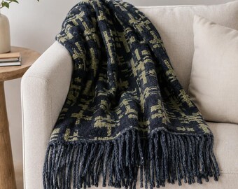 PDF PDF | Geometrische Colorwork Schal Strickmuster | Moderne Wrap Strickmuster | Fransen Schal
