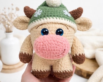 Cow Crochet Pattern PDF | Amigurumi Cow Toy Pattern | Crochet Cow Plush Pattern | Cute Farm Animal Amigurumi Toy | Cow Crochet Toy