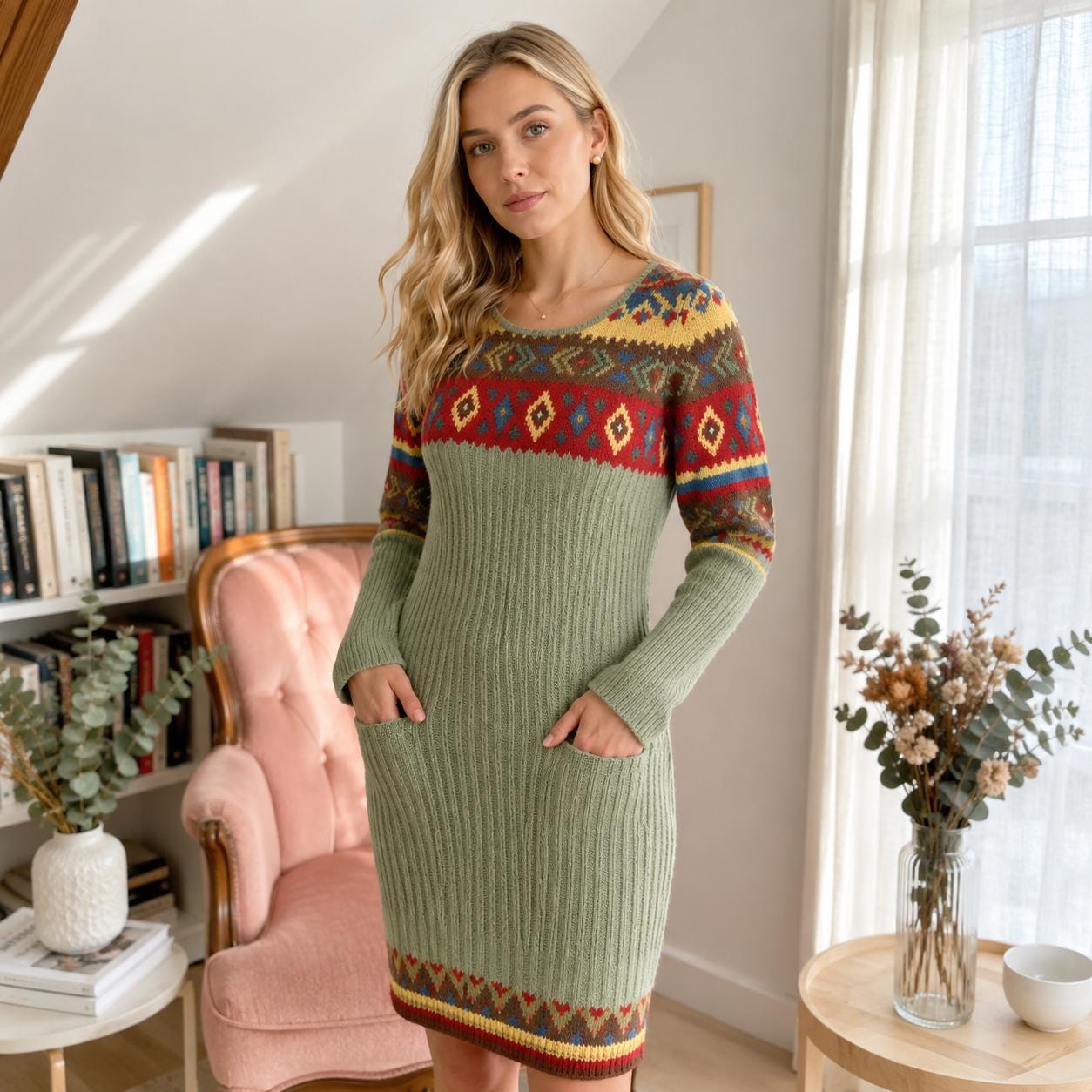 Nordic Sweater Dress