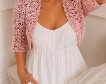 Crochet Bolero Pattern PDF | Lace Shrug Crochet Pattern | Women's Summer Bolero | Romantic Crochet Cover Up | Lightweight Layering