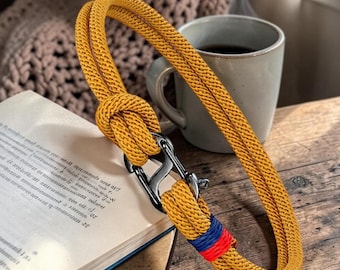 Handgjort nautiskt reparmband, mattsvart karbinhakespänne, surfarsmycken för män, present till honom