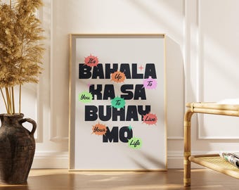 Bahala Ka Sa Buhay Mo Fillifino Typographie-Kunstdruck, Tagalog Modernes Wohndekor (Digitaler Download)