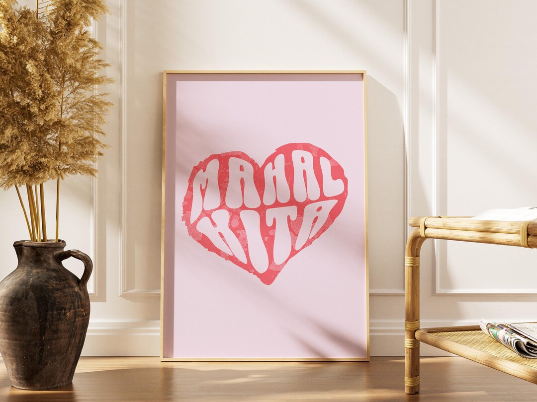 Mahal Lettering Tagalog Design Mahal Kita Filipino Heart Print, Tagalog Typography Poster, Filipino ...