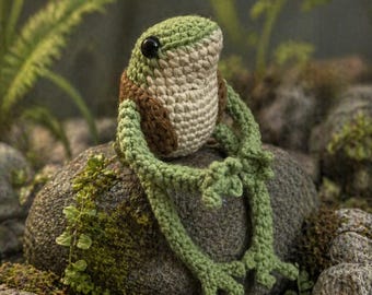 Frog Crochet Amigurumi Plush, Handmade Crochet Frog Doll, Gift Stuffed Animal Doll For Frog Lovers