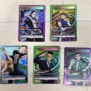HUNTER x HUNTER Union Arena SR Card Set Illumi Kuroro Chrollo Kurapika Leorio Rare Japanese Anime Trading Cards Lot 250106-11