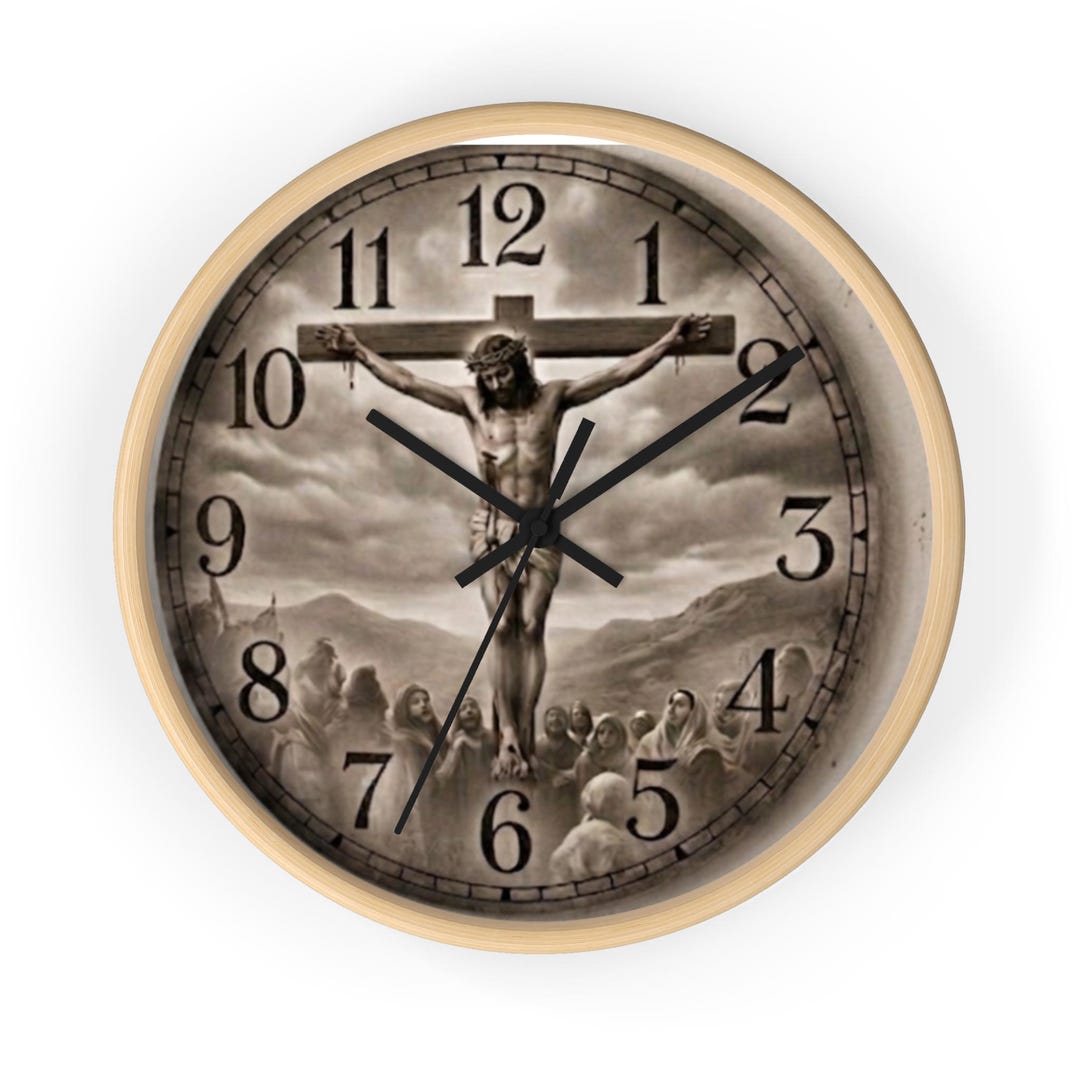 Clock God Crucifixion Jesus Wall Clock | Religious Christian Decor - Etsy