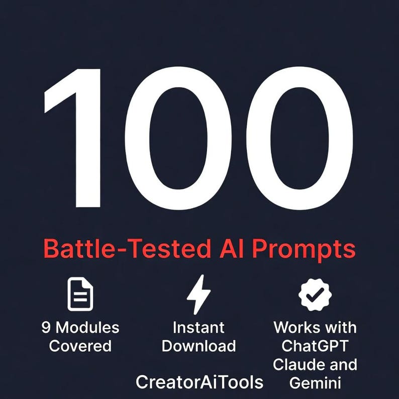 YouTube Creator AI Prompt Pack: 100 ChatGPT Prompts for Scripts, SEO, Growth (Digital Download) image 5