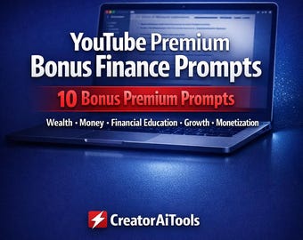 Finance YouTube AI Prompts Pack | Content Creator Toolkit (10 Scripts)