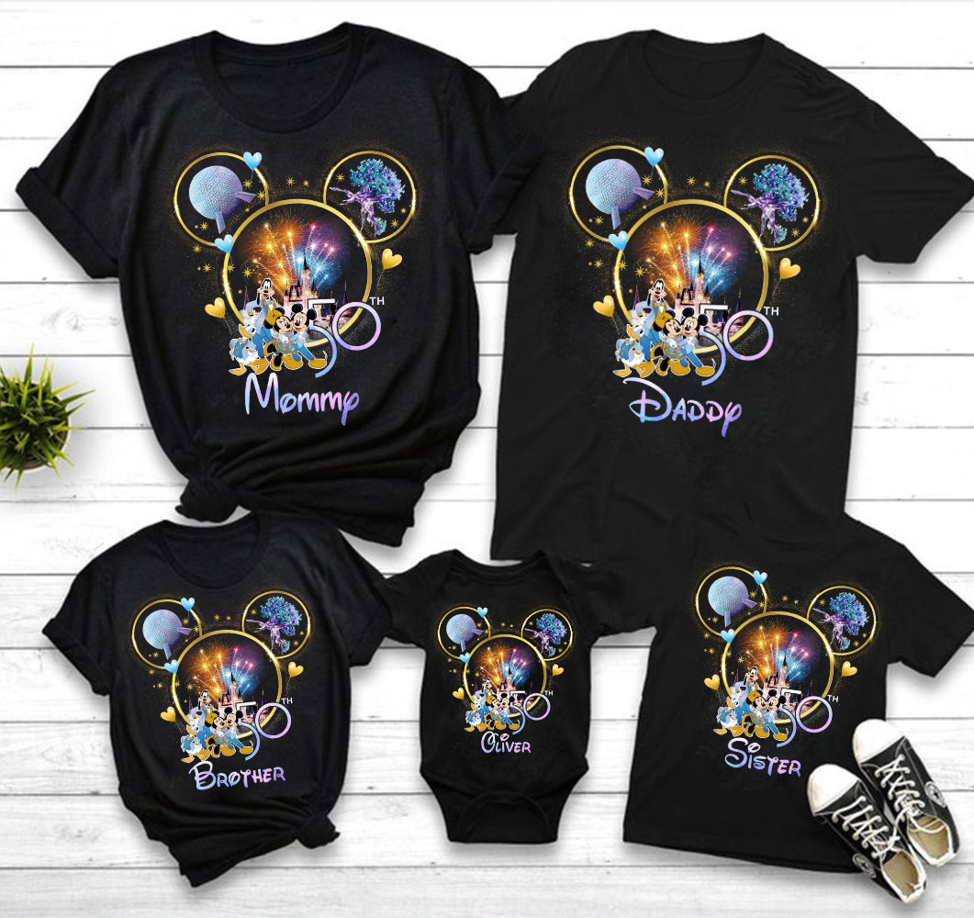 Discover Personalized Disney 50th Anniversary Family shirt, Disney family vacation 2023, Disney trip 2023 shirts